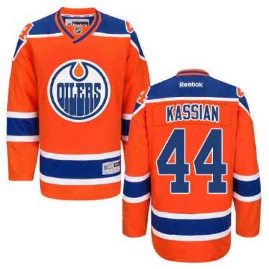 Edmonton Oilers Mens #44 Orange Zack Kassian NHL Jersey